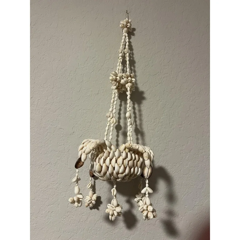 Handmade Sea Shell Hanging Basket Or Plant Holder